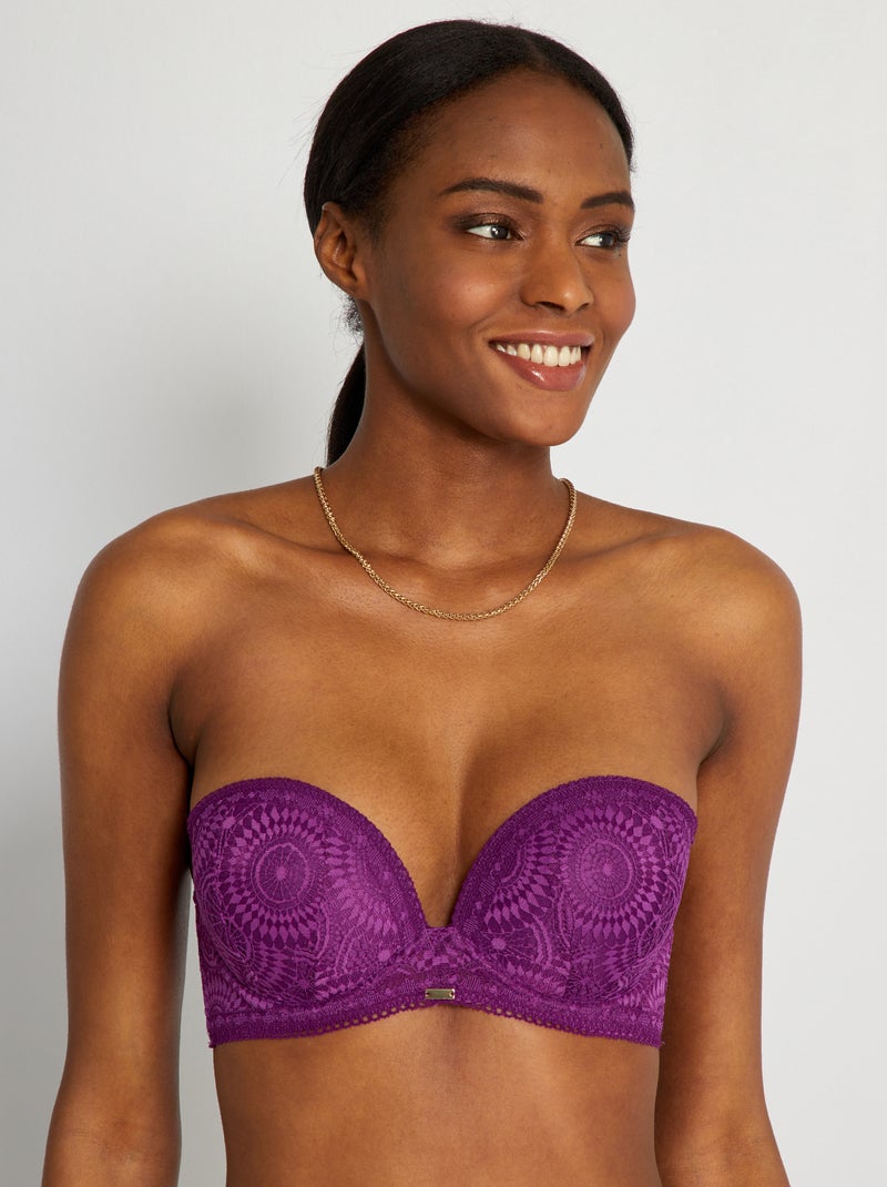 Soutien push-up caicai em renda VIOLETA - Kiabi