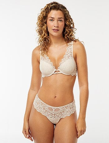 Soutien push-up com joia de fantasia
