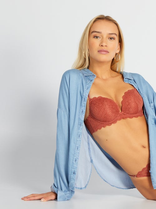 Soutien push-up de renda - Kiabi