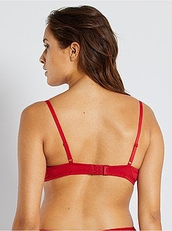 Soutien push-up em renda e microfibra - Kiabi