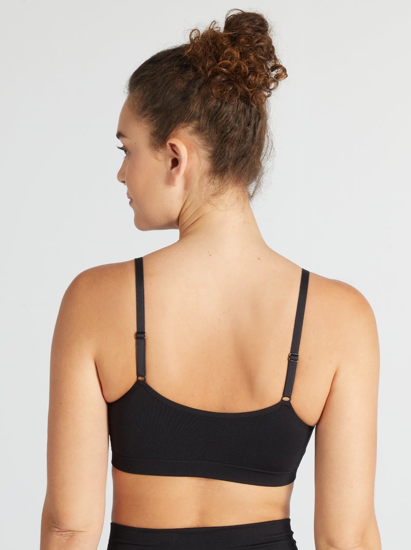 Soutien sem armação Preto - Kiabi