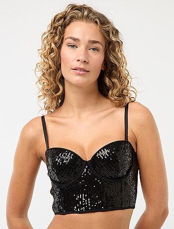 Soutien-soutien bustier com lantejoulas