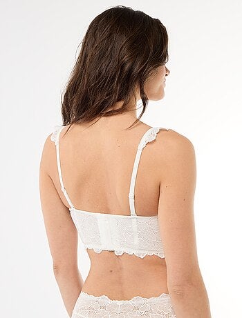 Soutien-soutien bustier em renda acetinada