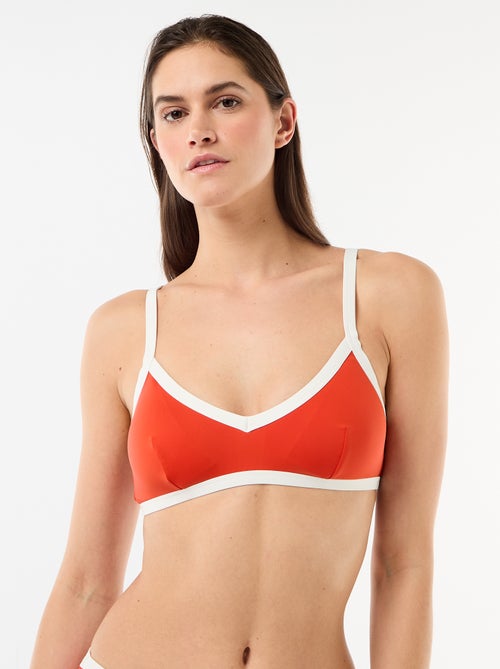 Soutien-soutien-gorge de biquíni com bordas contrastantes - Kiabi