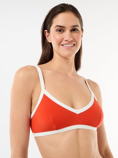 Soutien-soutien-gorge de biquíni com bordas contrastantes - Kiabi