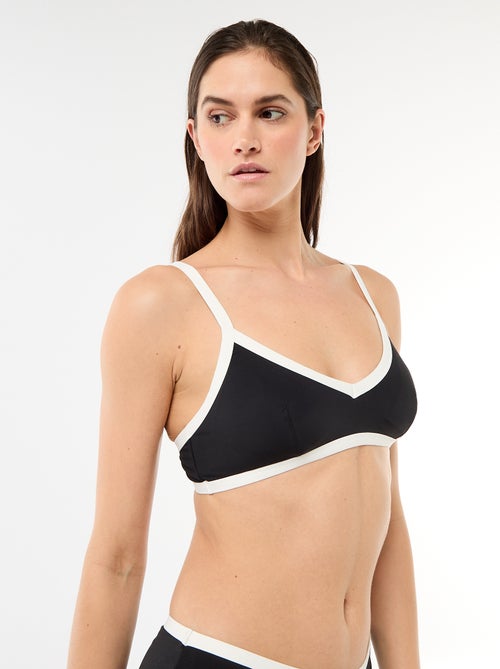 Soutien-soutien-gorge de biquíni com bordas contrastantes - Kiabi