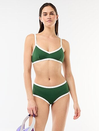 Soutien-soutien-gorge de biquíni com bordas contrastantes