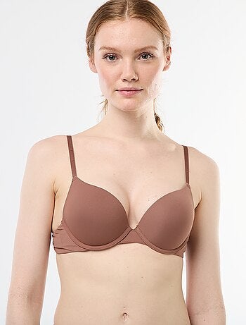 Soutien-gorge push-up invisível em microfibra