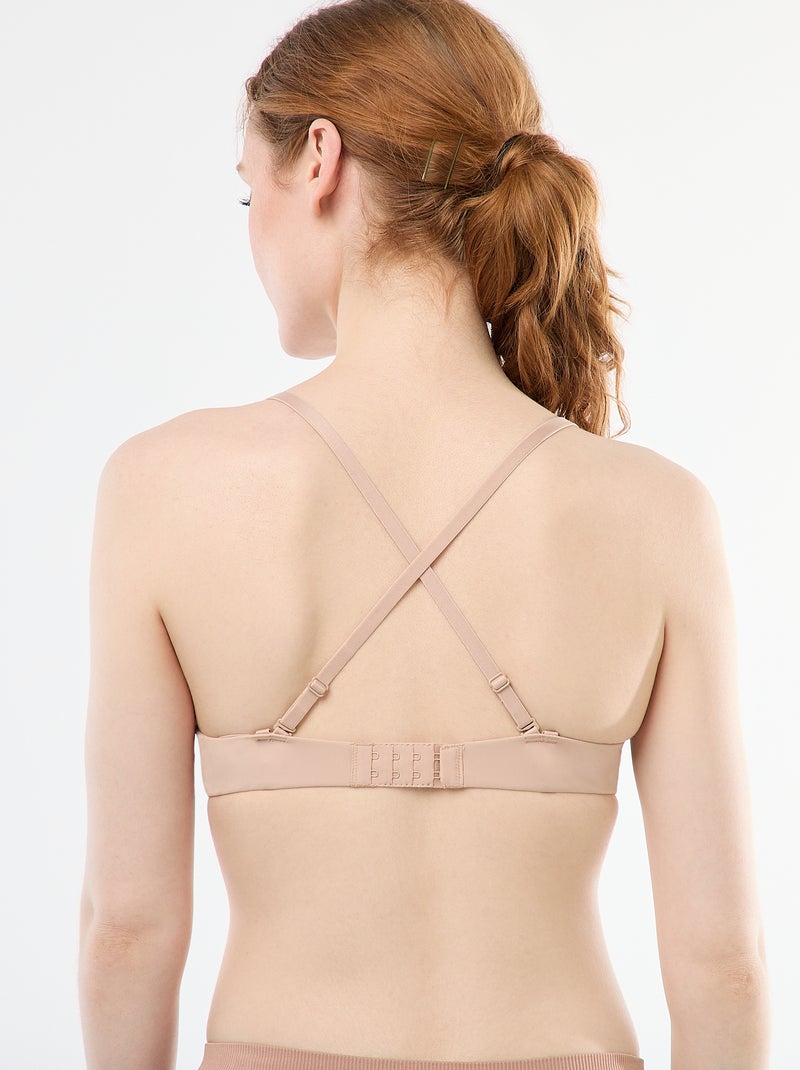 Soutien-soutien push-up invisível em microfibra Rosa - Kiabi