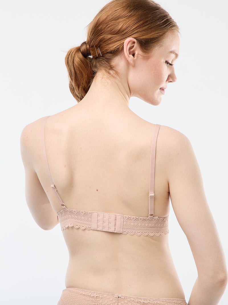 Soutien-soutien triângulo em renda Rosa - Kiabi