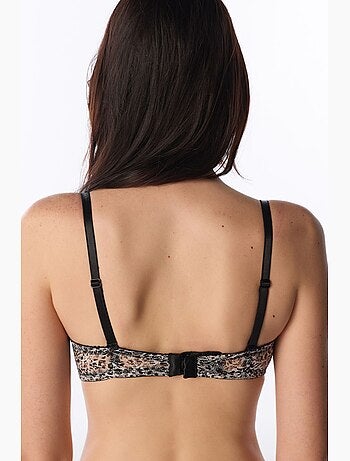 Soutien stardoll estampado com padrão leopardo, push-up e almofadado penti