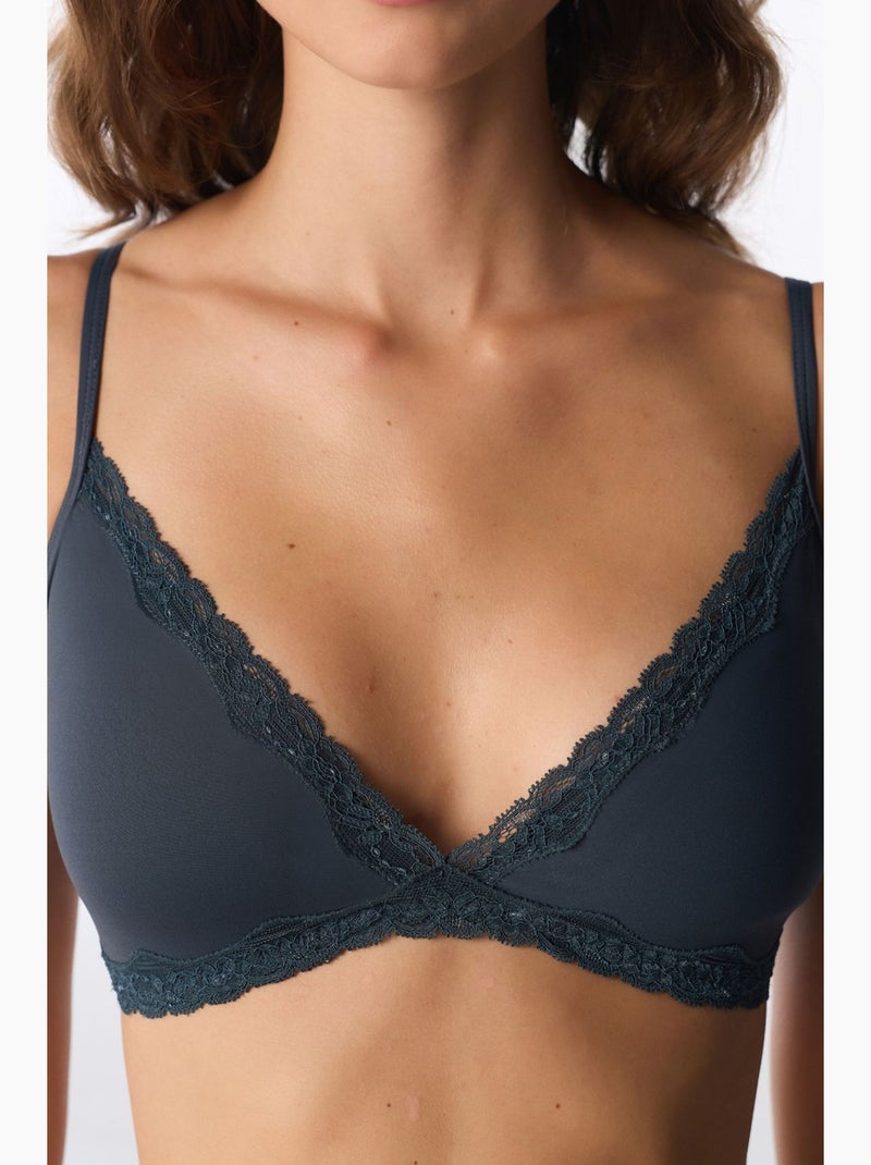 Soutien triangular almofadado penti Cinza-preto - Kiabi