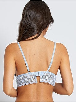 Soutien triangular em renda com capas amovíveis - Kiabi