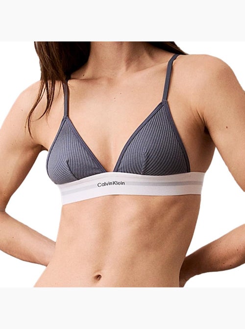Soutien Triângulo Calvin Klein Jeans Sem Acolchoado Azul/Cinzento para Mulher - Kiabi