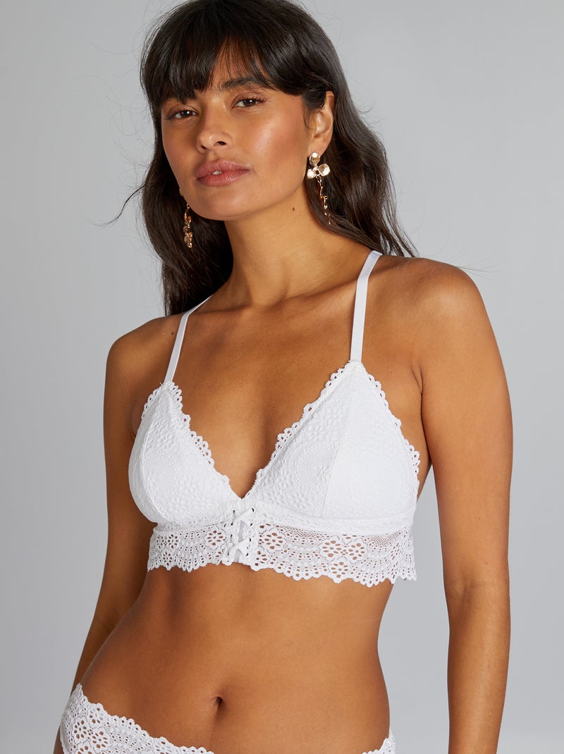 Soutien triângulo com capas amovíveis Branco - Kiabi