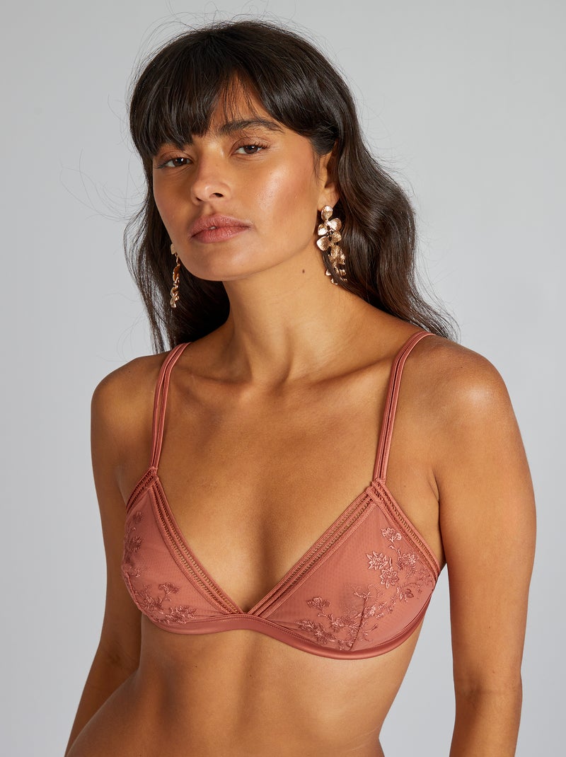 Soutien triângulo de tule ROSA - Kiabi