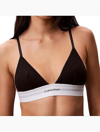 Soutien Triângulo Preto Calvin Klein Jeans Sem Forro para Mulher