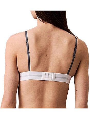 Soutien Triângulo Sem Acolchoado Calvin Klein Jeans Cinzento para Mulher