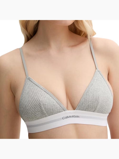 Soutien Triângulo Sem Acolchoado Calvin Klein Jeans Cinzento para Mulher - Kiabi
