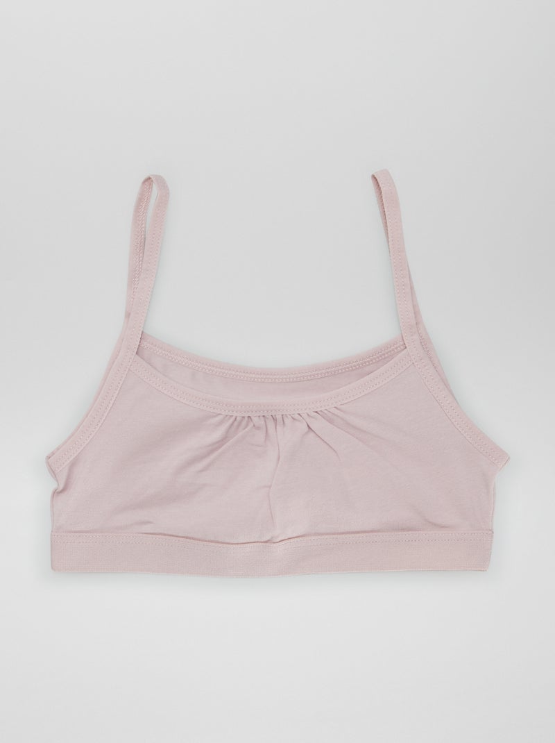 Soutiens de alças finas em jersey - Lote de 2 AZUL - Kiabi