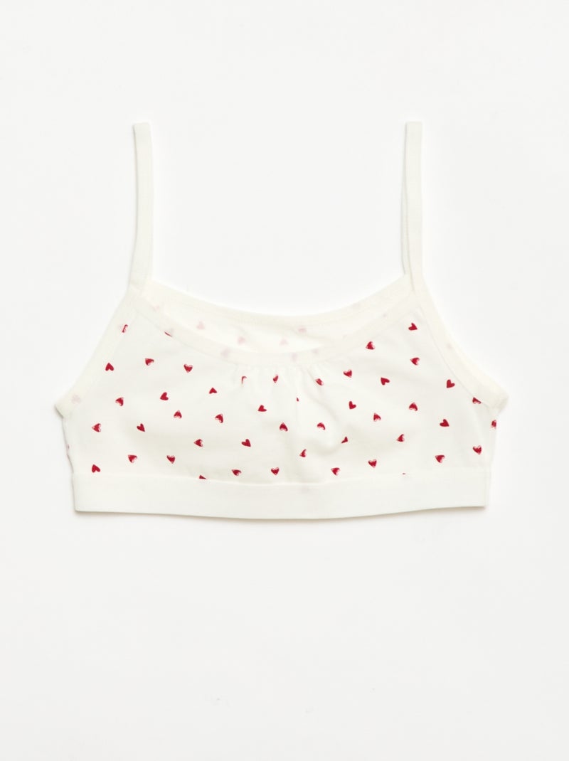 Soutiens de alças finas em jersey - Lote de 2 Branco - Kiabi