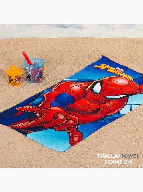 Spider-man conjunto de balde de praia com acessórios toalha e saco - Kiabi Spider-man conjunto de balde de praia com acessórios toalha e saco - Kiabi