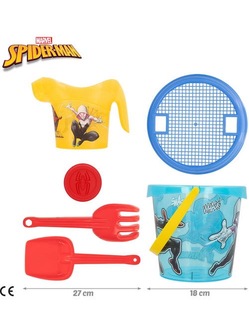 Spider-man conjunto de balde de praia com acessórios toalha e saco - Kiabi Spider-man conjunto de balde de praia com acessórios toalha e saco - Kiabi