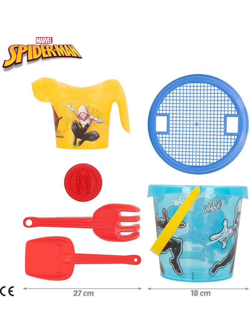 Spider-man conjunto de balde de praia com acessórios toalha e saco N/D - Kiabi