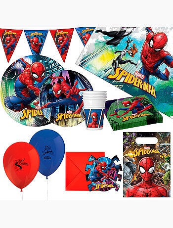 Spider-man conjunto para crianças loiça de mesa e decoração descartável 66 peças