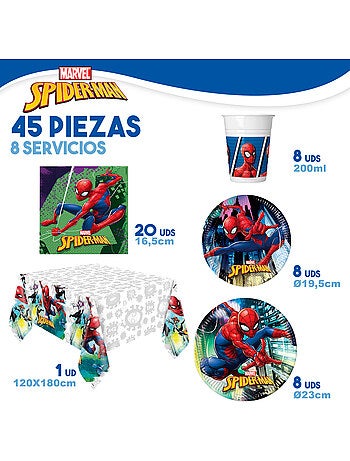 Spider-man conjunto para crianças loiça de mesa e decoração descartável 66 peças