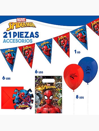 Spider-man conjunto para crianças loiça de mesa e decoração descartável 66 peças
