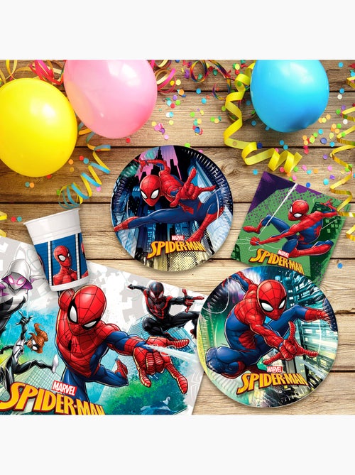 Spider-man conjunto para crianças loiça de mesa e decoração descartável 66 peças - Kiabi