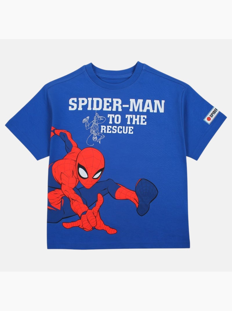 Spiderman - T-shirt manga curta  menino Azul-marinho - Kiabi