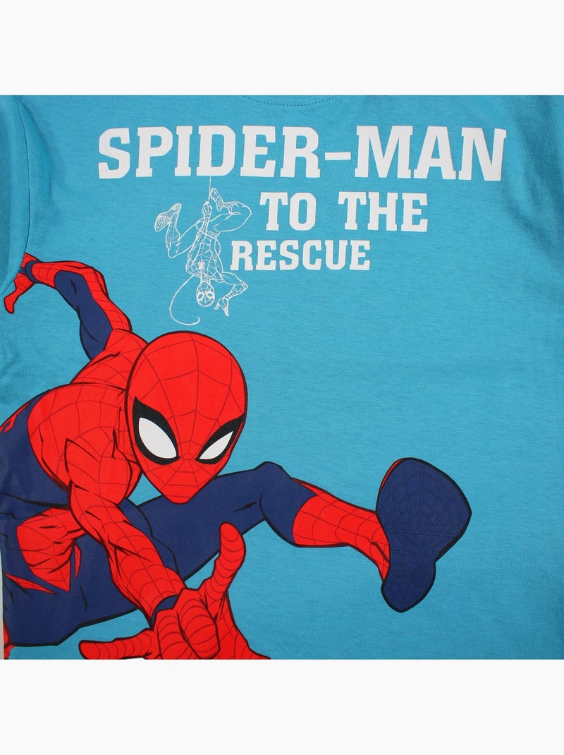 Spiderman - T-shirt manga curta  menino Azul - Kiabi