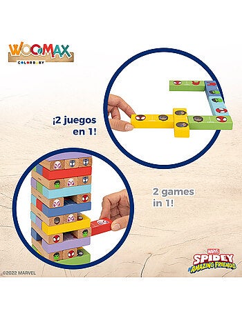 Spidey e sua superequipa Jogo de blocos de madeira 2 em 1 WOOMAX