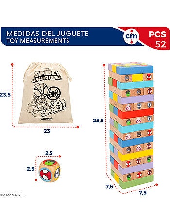 Spidey e sua superequipa Jogo de blocos de madeira 2 em 1 WOOMAX
