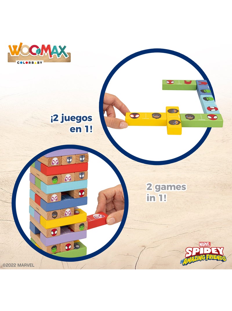 Spidey e sua superequipa Jogo de blocos de madeira 2 em 1 WOOMAX N/D - Kiabi