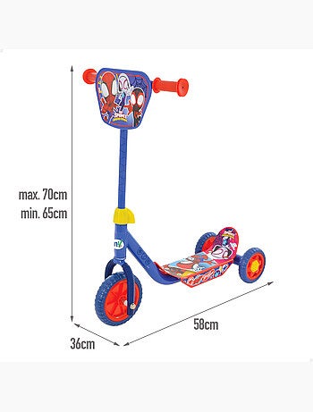 Spidey scooter 3 rodas 58x36x65-70 cm máx. 20 kg + 2 anos de idade
