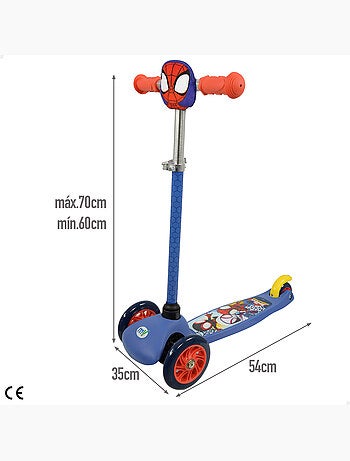Spidey trotinete infantil de 3 rodas com bolso