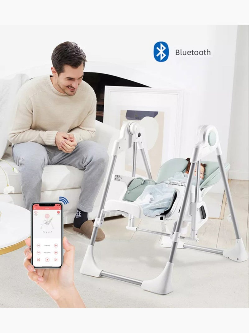 SPLITY Multifuncoes 3 em 1, cadeira alta, transat, baloico eletrico Branco Branco Cinza - Kiabi
