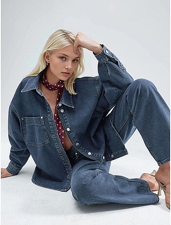 Squalo conjunto de duas peças em ganga com casaco e jeans hiccup