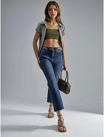 Squalo jeans bootcut flare de cintura subida hiccup