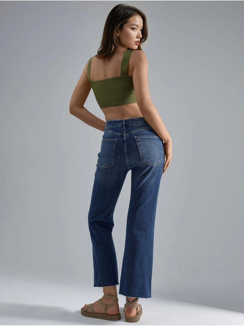 Squalo jeans bootcut flare de cintura subida hiccup - Kiabi Squalo jeans bootcut flare de cintura subida hiccup - Kiabi