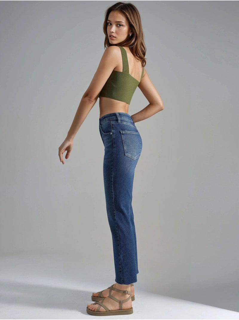 Squalo jeans bootcut flare de cintura subida hiccup Azul-safira - Kiabi