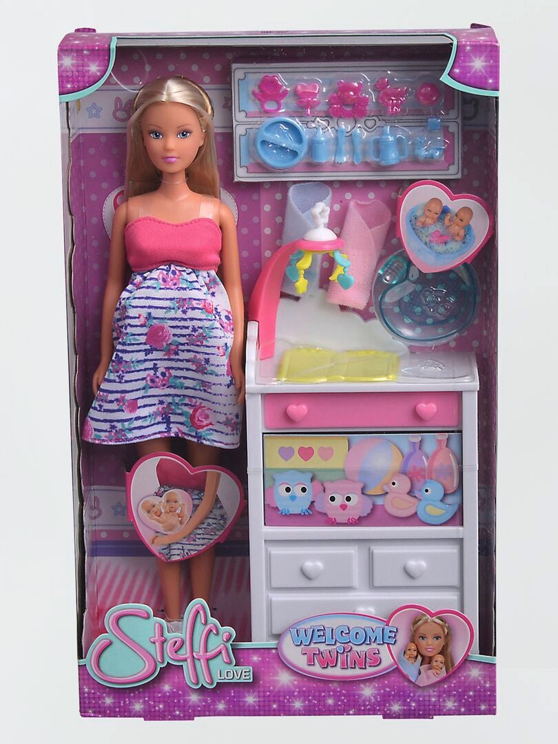 Boneca Barbie gravida vestido rosa