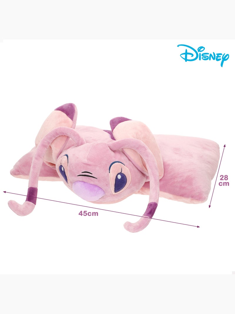 Stitch almofada 2 em 1 angel almofada de pelúcia macia e aveludada Rosa - Kiabi