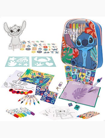 Stitch conjunto de desenho mega com mochila, 80 peças