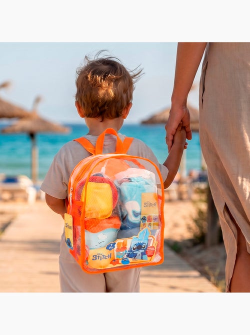 Stitch conjunto de praia com mochila e poncho. - Kiabi Stitch conjunto de praia com mochila e poncho. - Kiabi