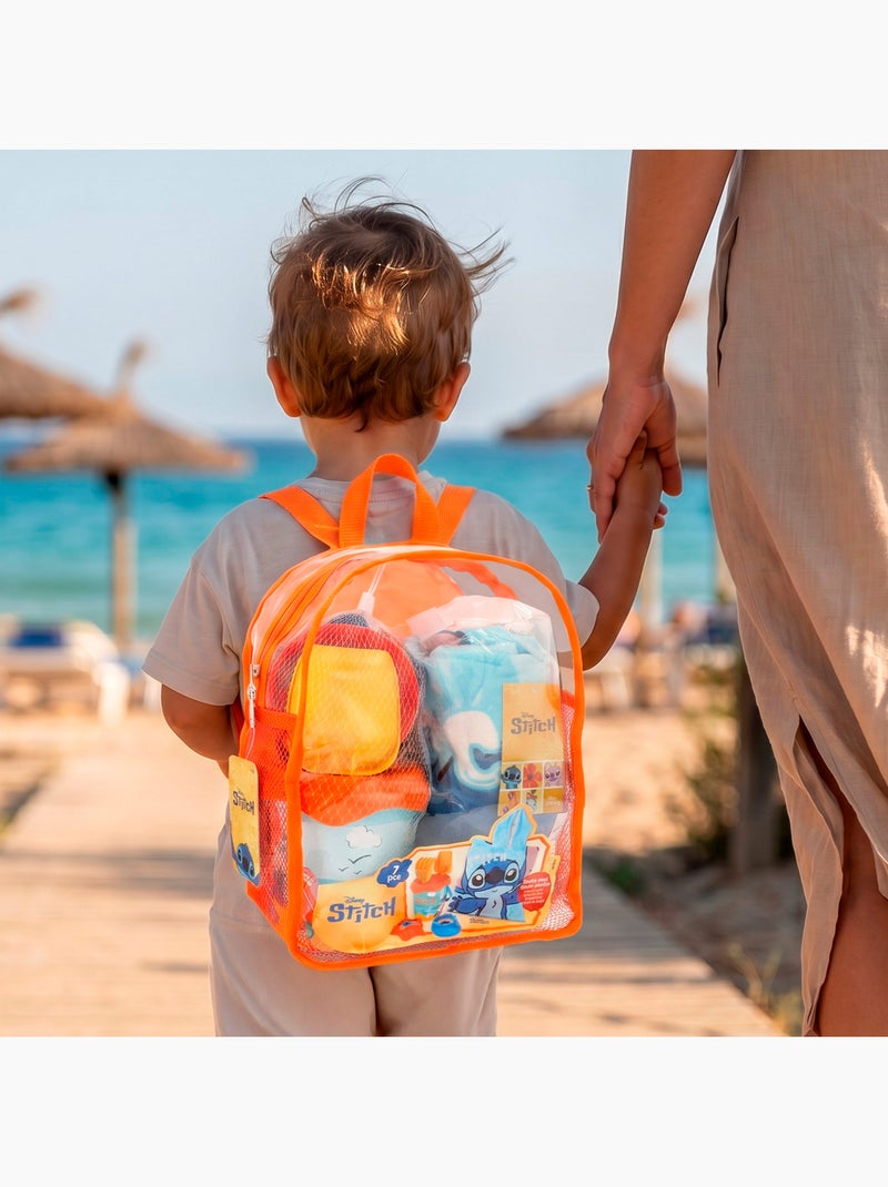 Stitch conjunto de praia com mochila e poncho. N/D - Kiabi
