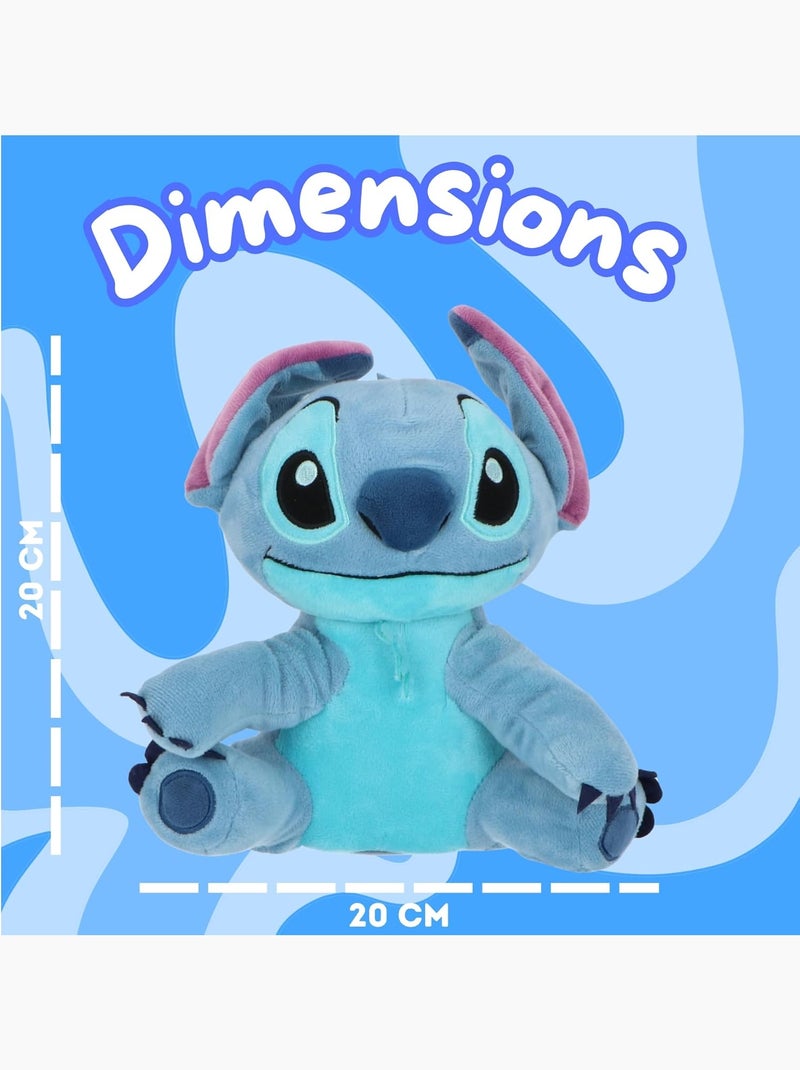 Stitch meia-lata de peluche para crianças, 20 cm Azul - Kiabi